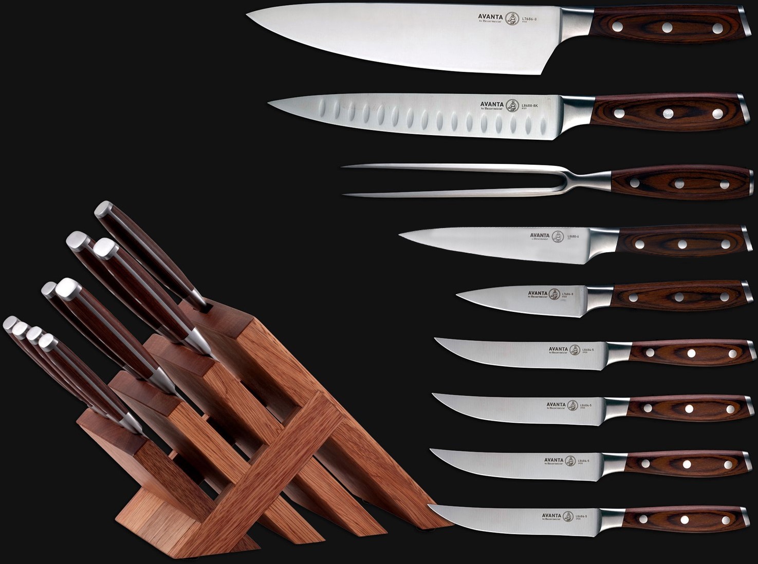 Avanta 4-Piece Steak Knife Set, Steel